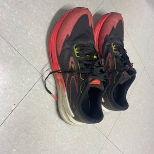 Brooks Black and Red Athletic Shoes